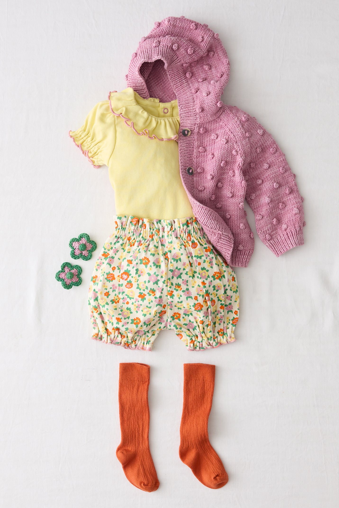 Baby Hooded Popcorn Cardigan