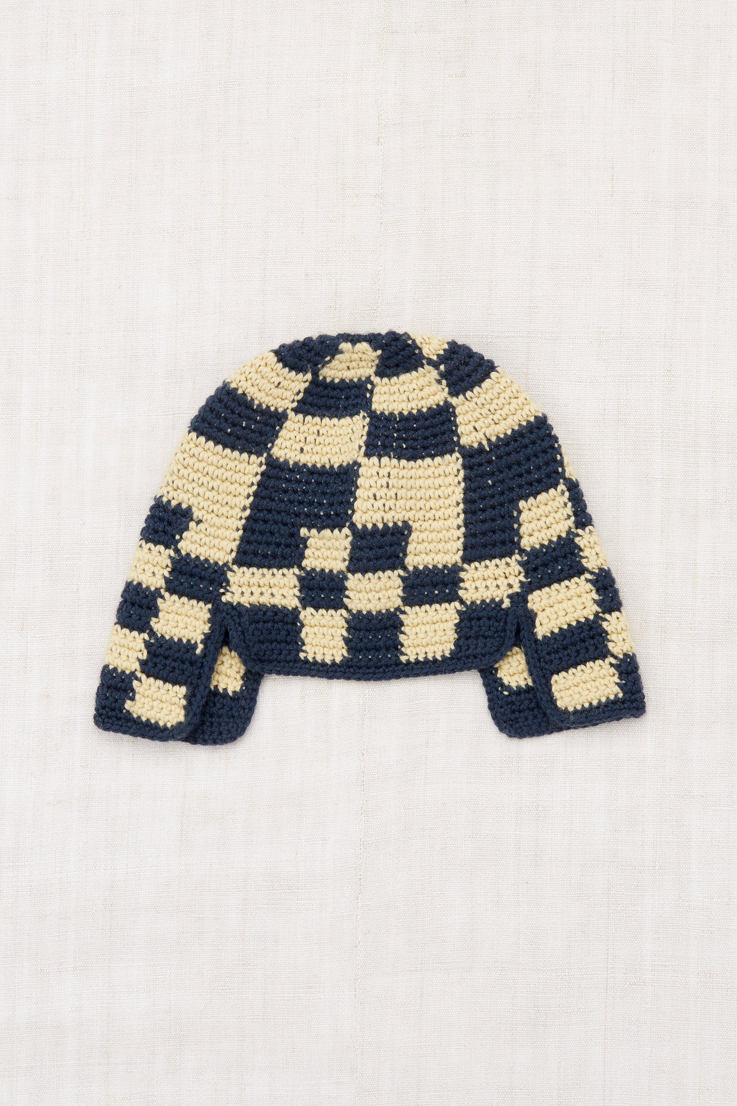 Checkered Crochet Rover Cap