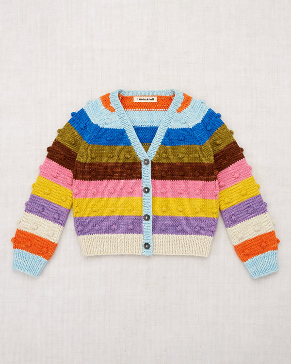 Popcorn Stripe Cardigan - Misha & Puff