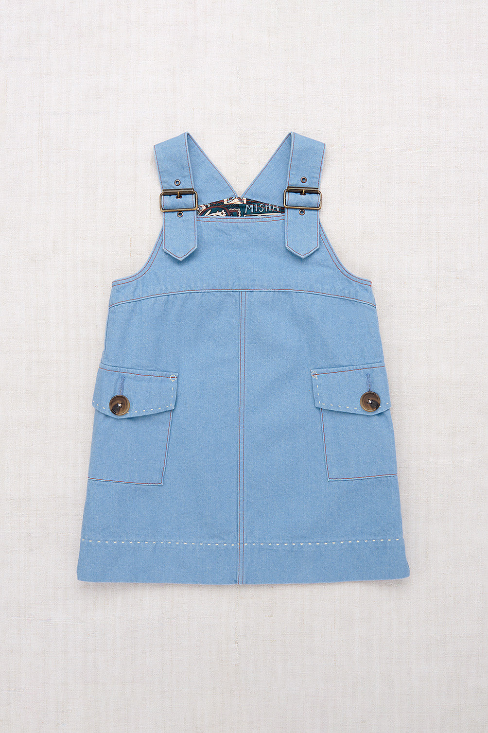 blue dress for baby girl Buckle Jumper Dress – Misha & Puff