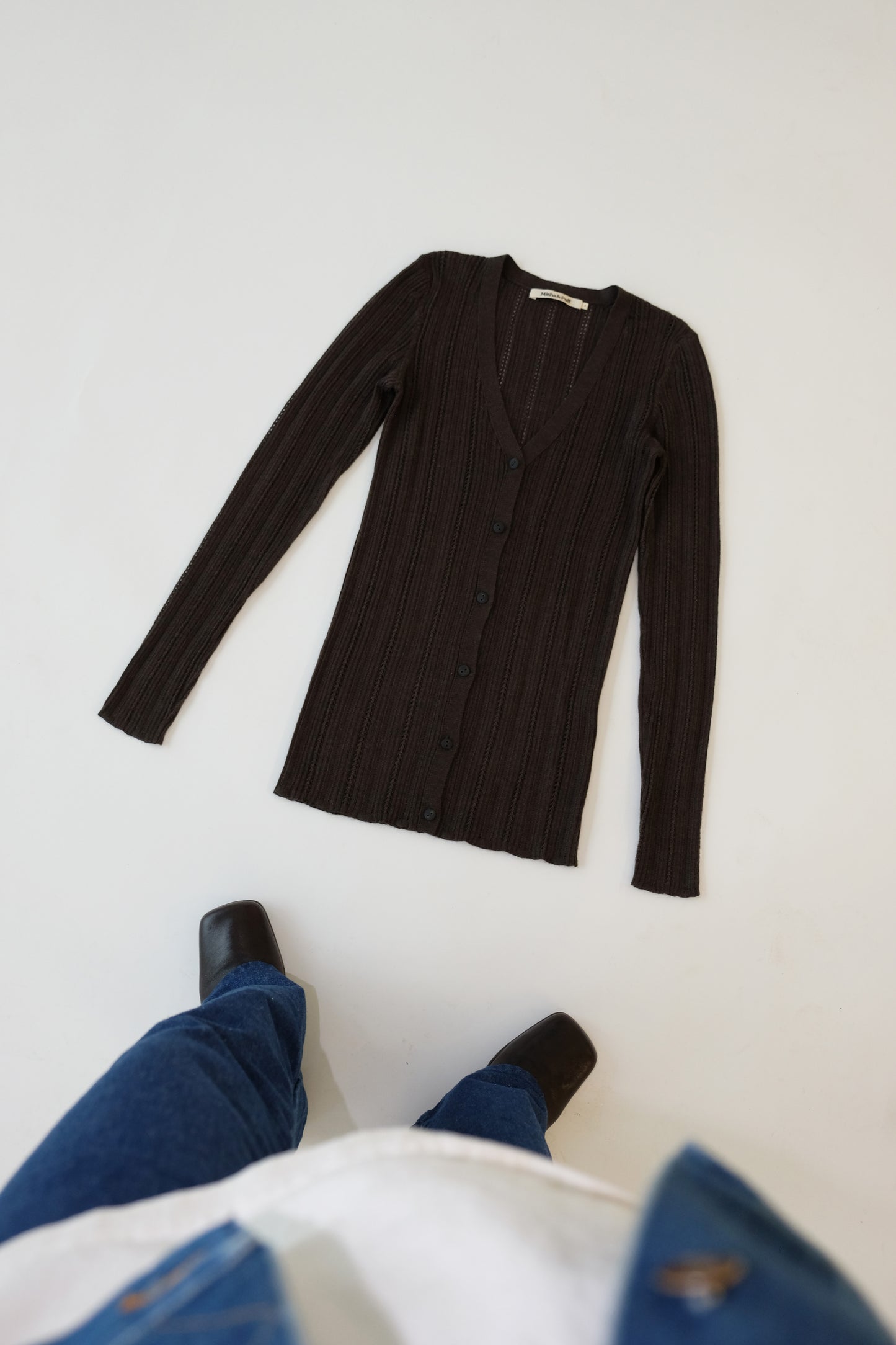 Fluted Lace Bergen Cardigan