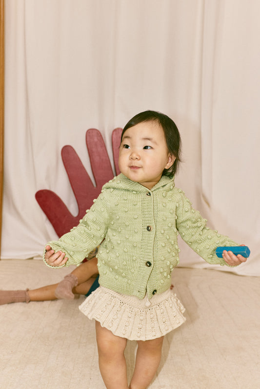 Baby Hooded Popcorn Cardigan