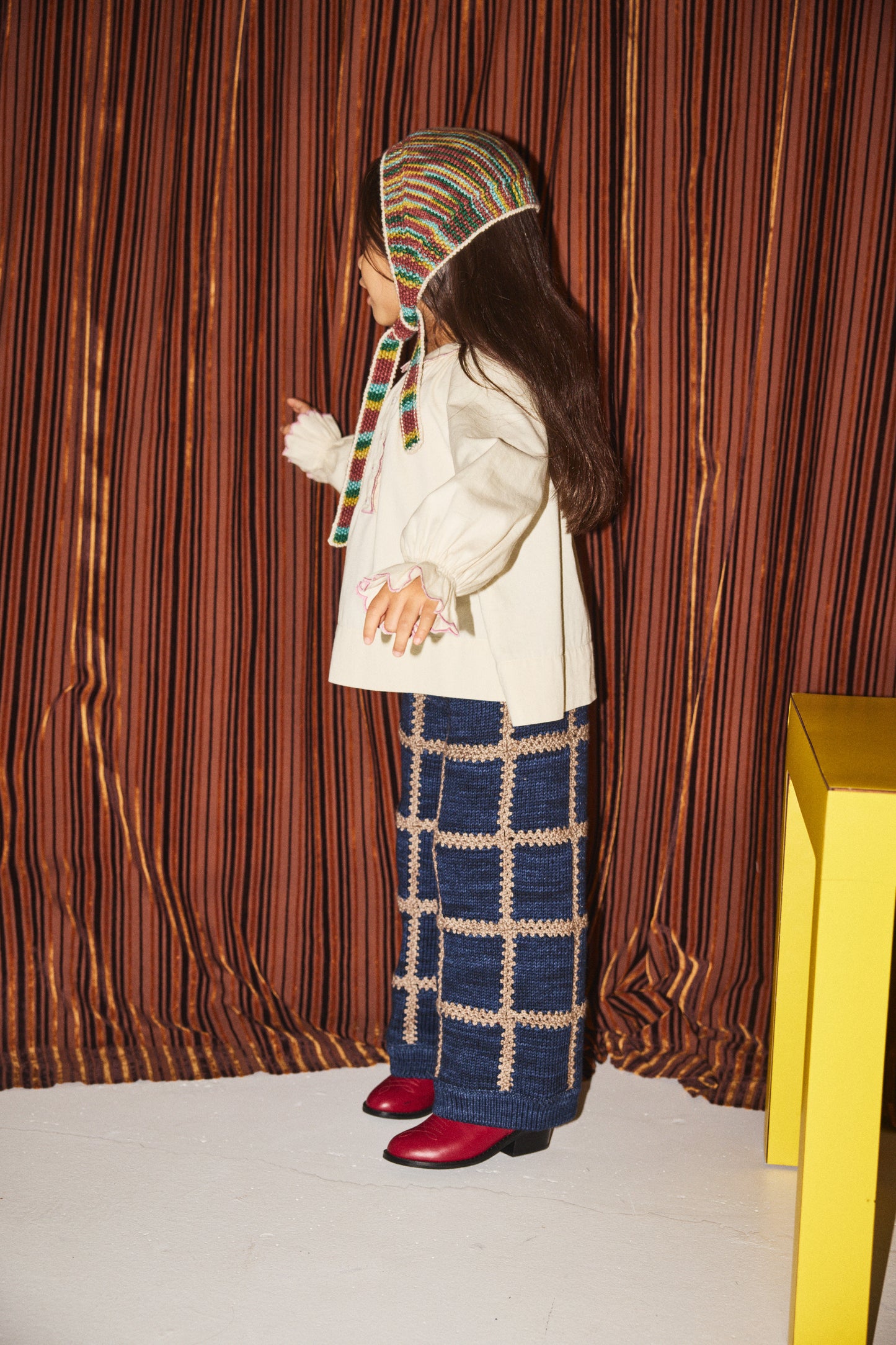 Ladder Square Wide Leg Pant