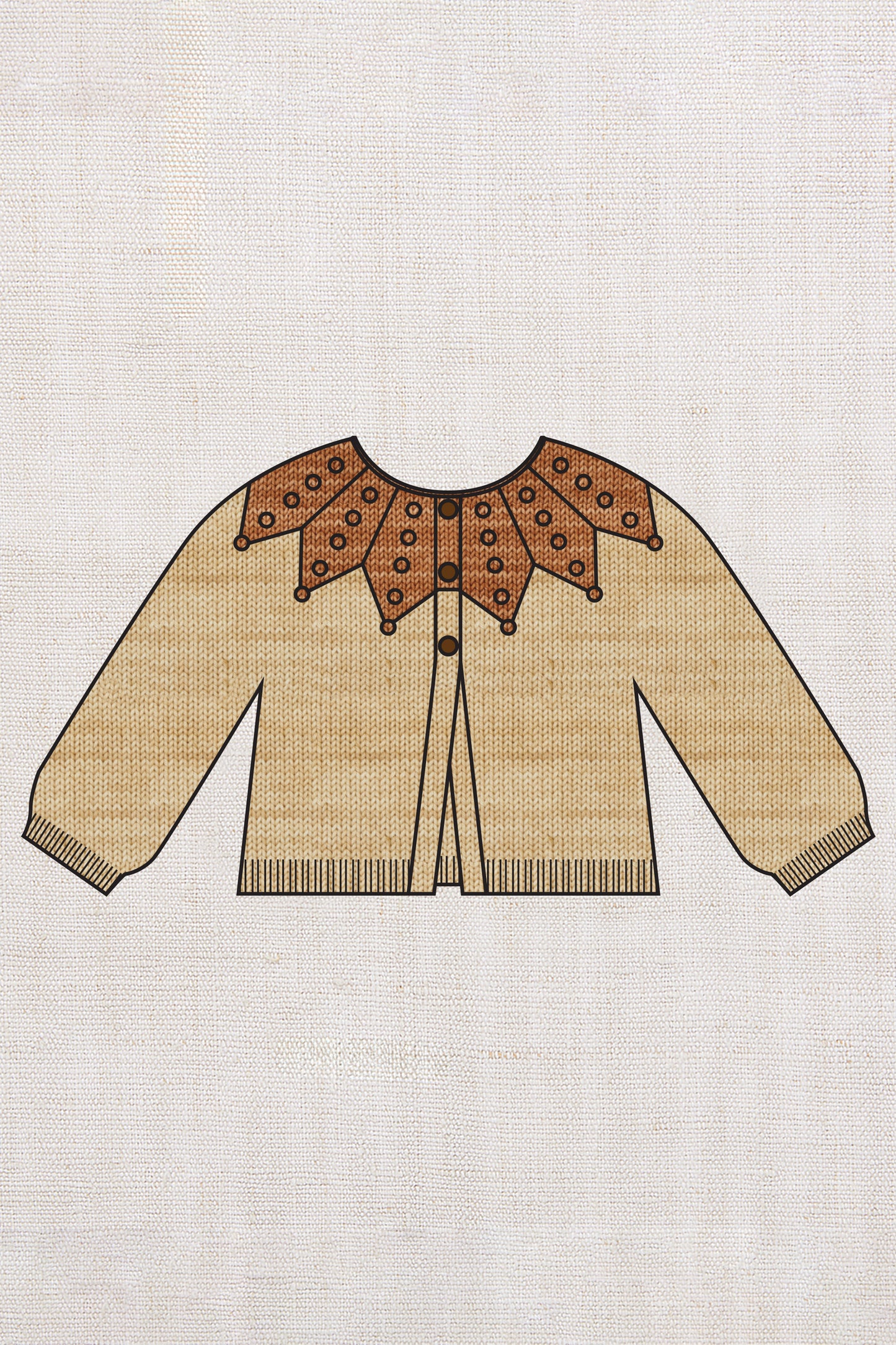 Placed Popcorn Cardigan