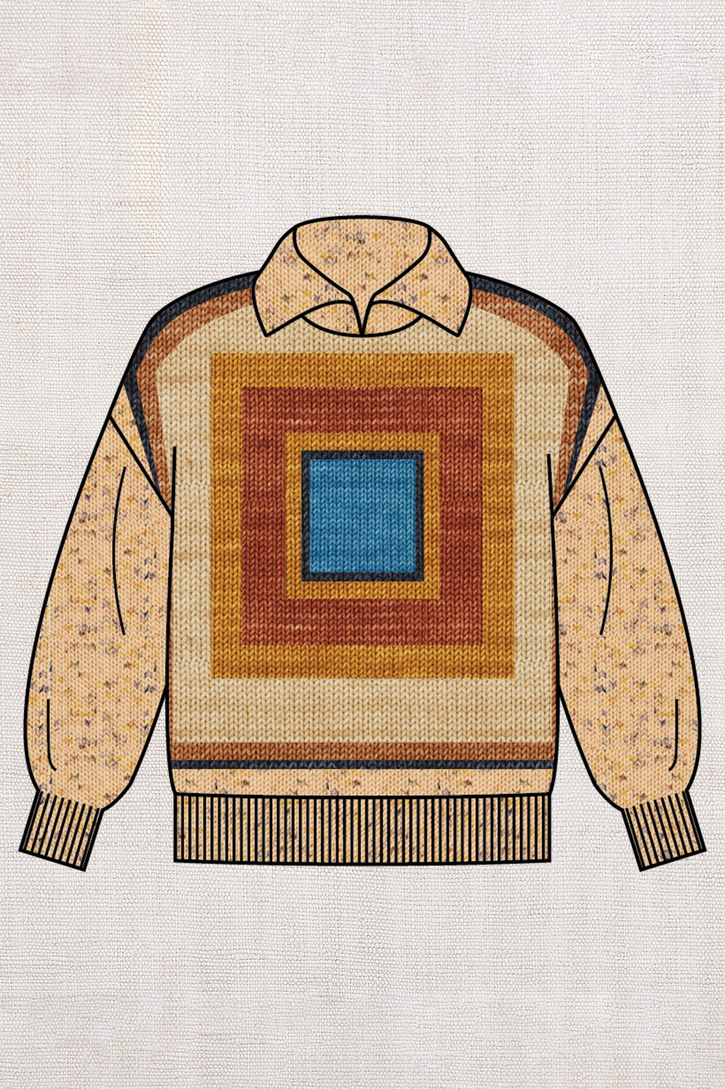 Adult Log Cabin Sweater