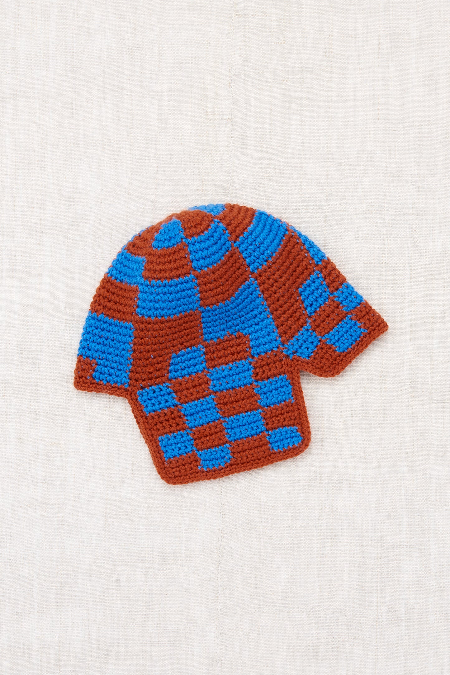 Checkered Crochet Rover Cap
