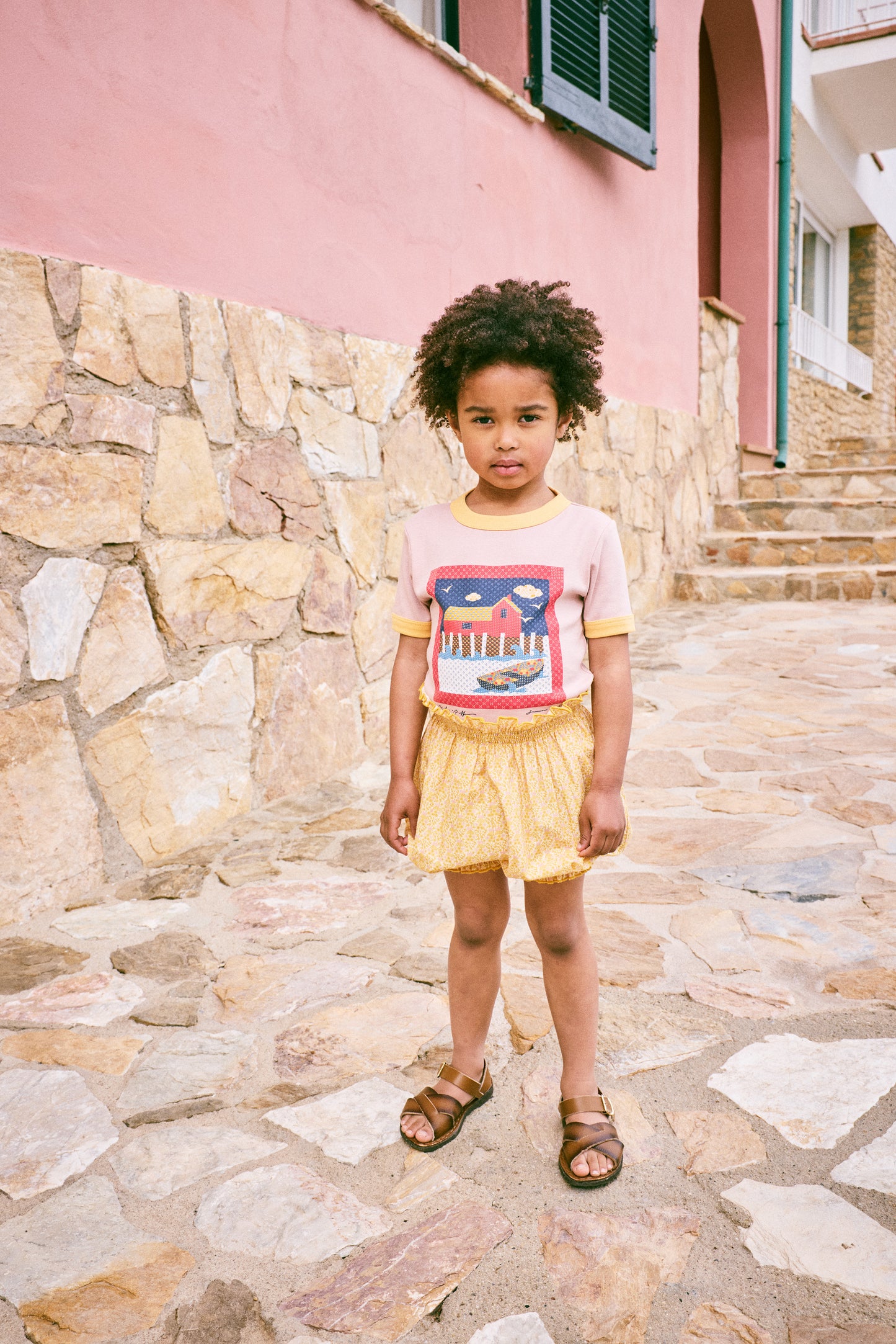 Wharf Collage Ringer Tee