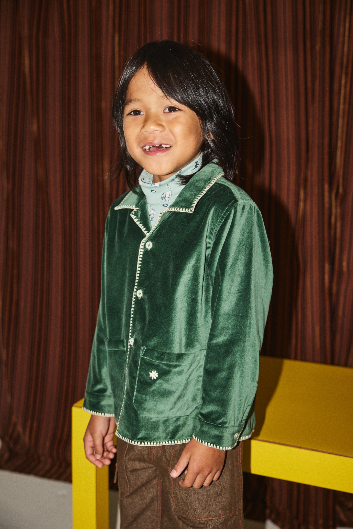 Velvet Long Sleeve Leon Top