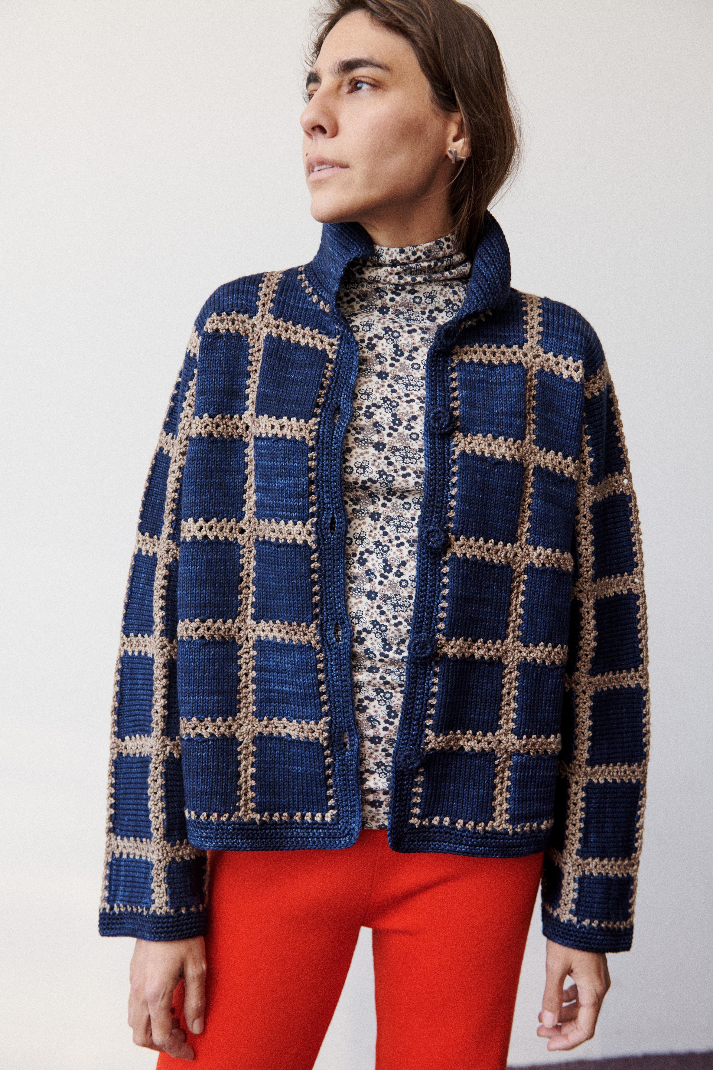 Mediam ミディアム  Check pattern Cardigan Check Me Cozy Cardigan – Lash Next Door