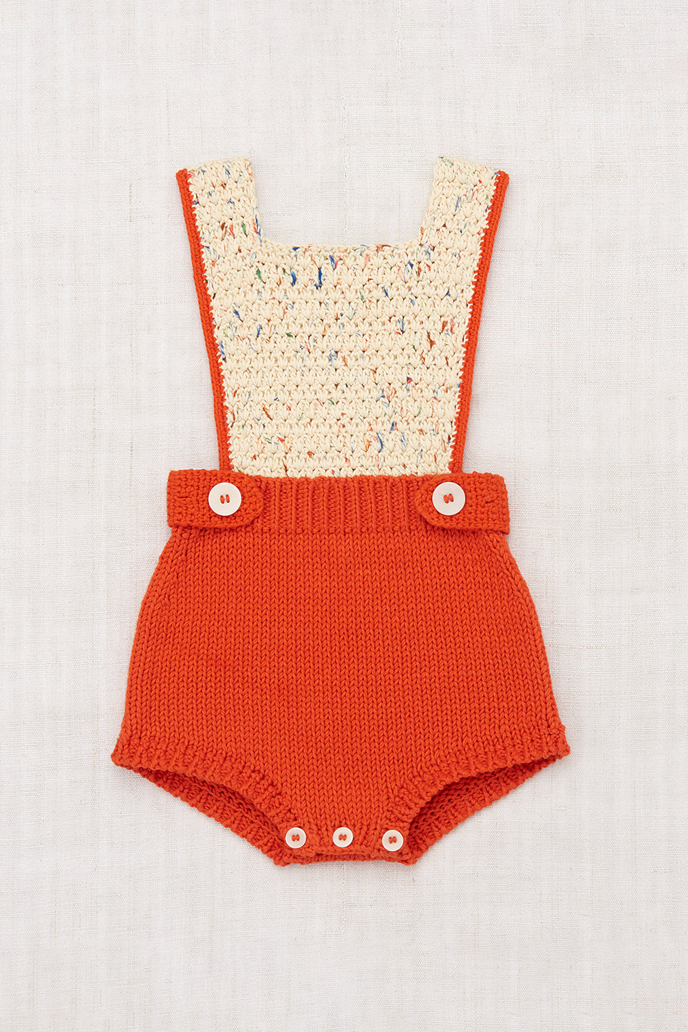 Good Misha and Puff Stripe Knit Suspender Shorts Romper