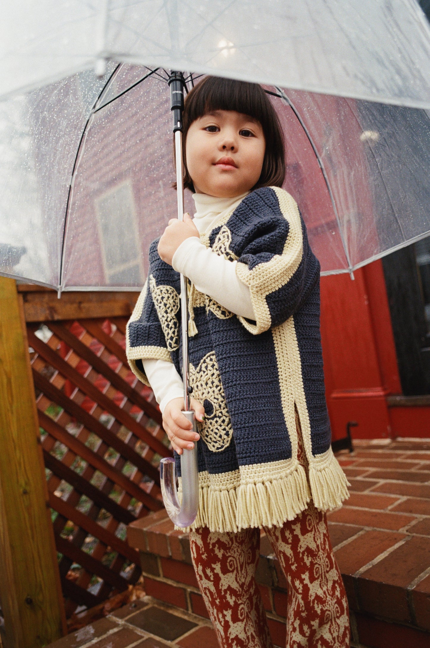 Blomma Crochet Fringe Poncho