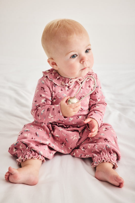 Baby Balloon Pant - Antique Rose Circus