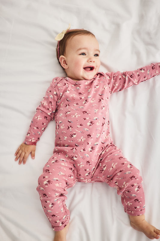 Baby Jumpsuit - Antique Rose Circus