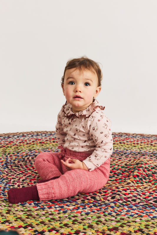 Baby Pattie Onesie - Candyfloss Cat & Mouse