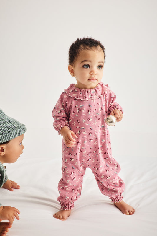 Baby Pierrot Onesie - Antique Rose Circus