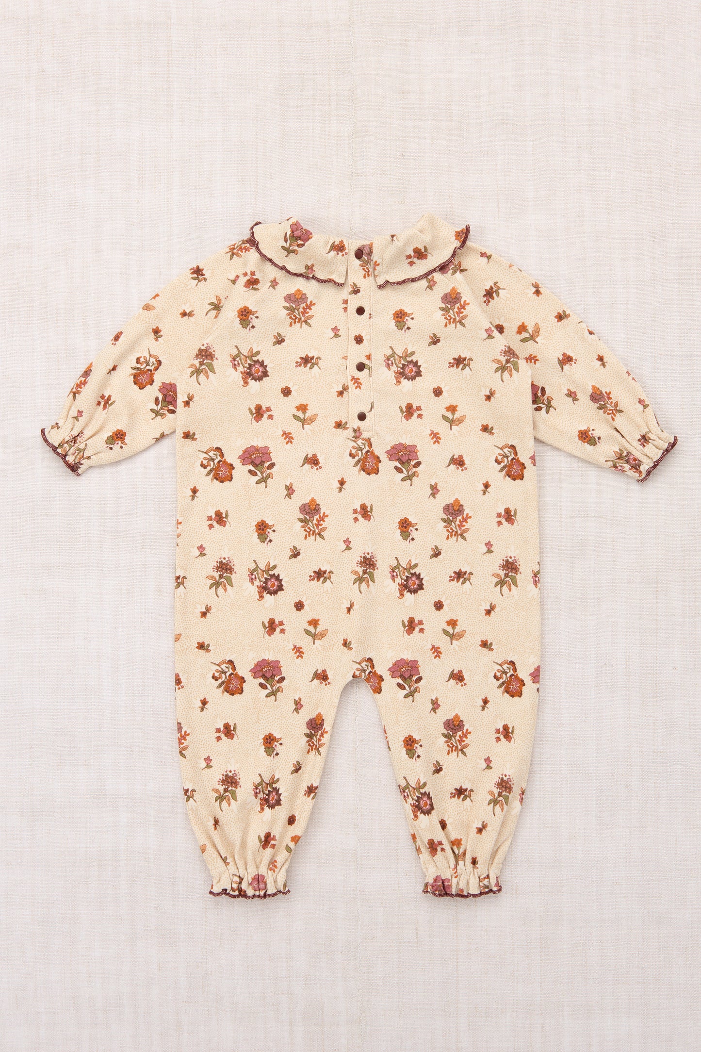 Baby Pierrot Onesie - String/Antique Rose Holyoke Floral