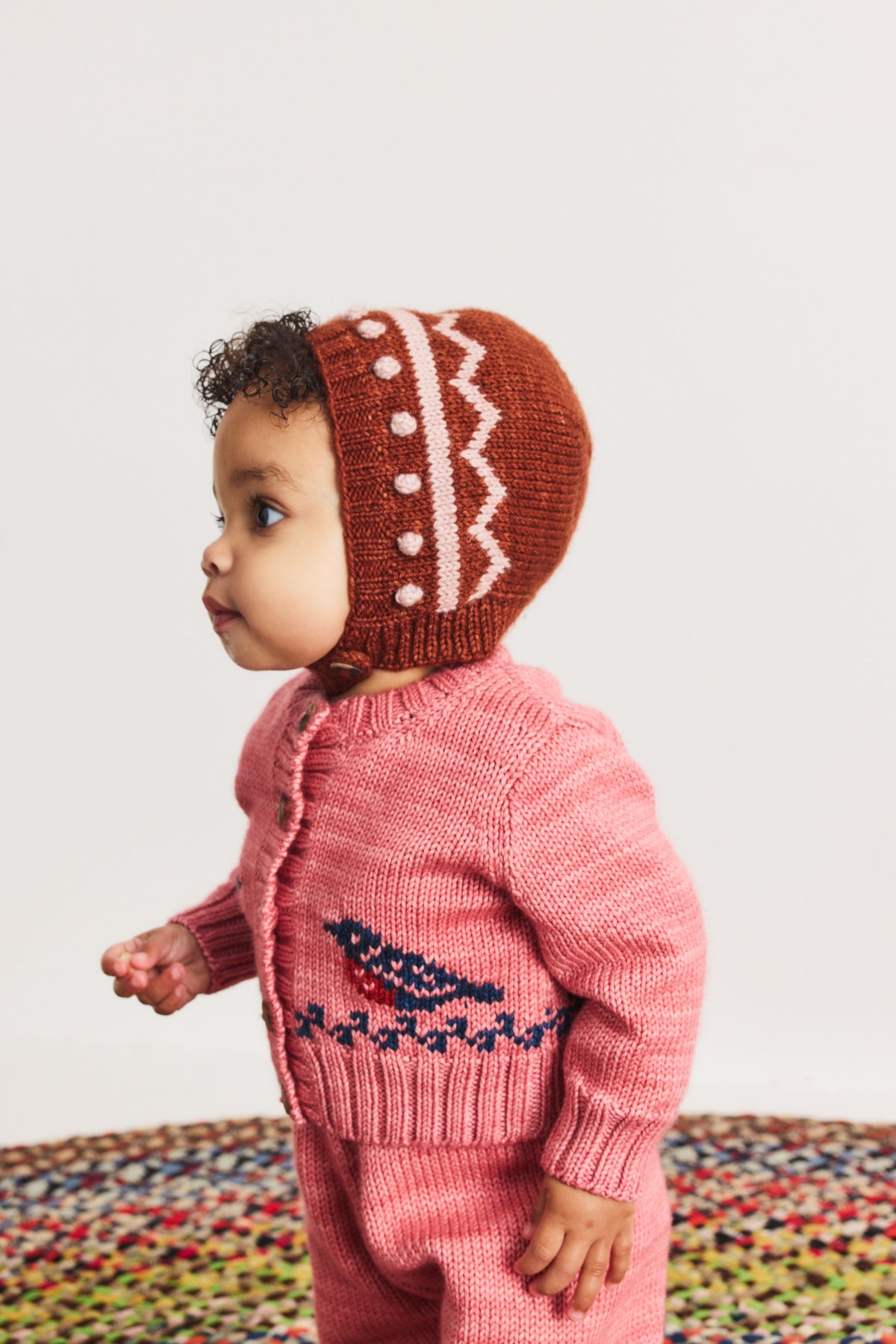 Baby Zig Zag Bonnet - Cedar