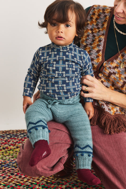 Baby Zig Zag Snowy Day Legging - Slate