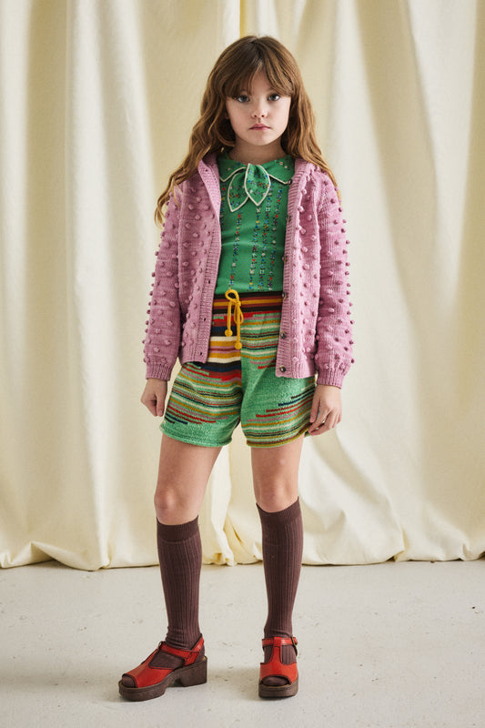 Hooded Popcorn Cardigan