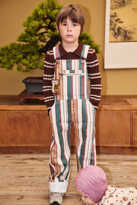 Canvas Zip Overall - String Afterschool Stripe