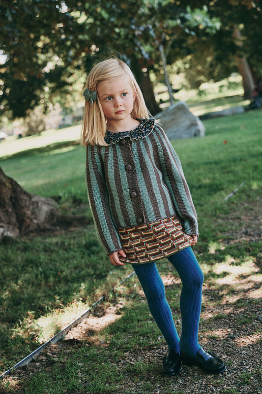 Circus Stripe Cardigan - Mink