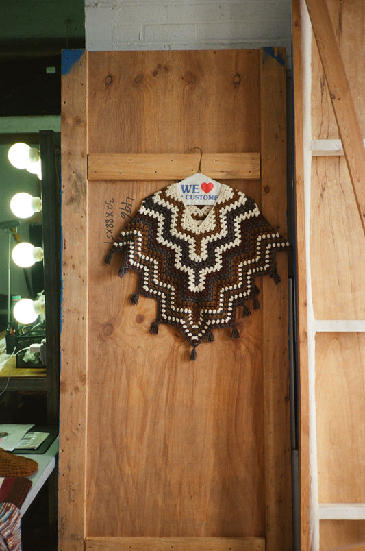 Crochet Zaha Poncho - Bark