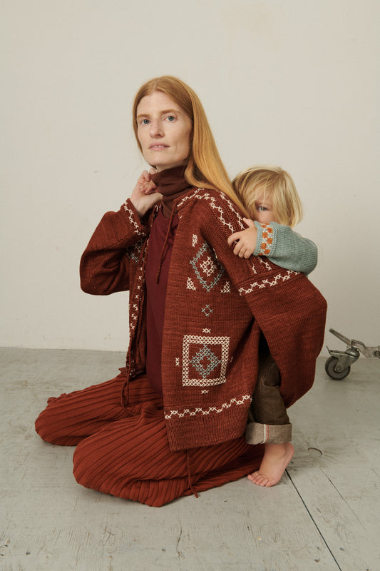 Cross Stitch Bjorn Cardigan - Cedar