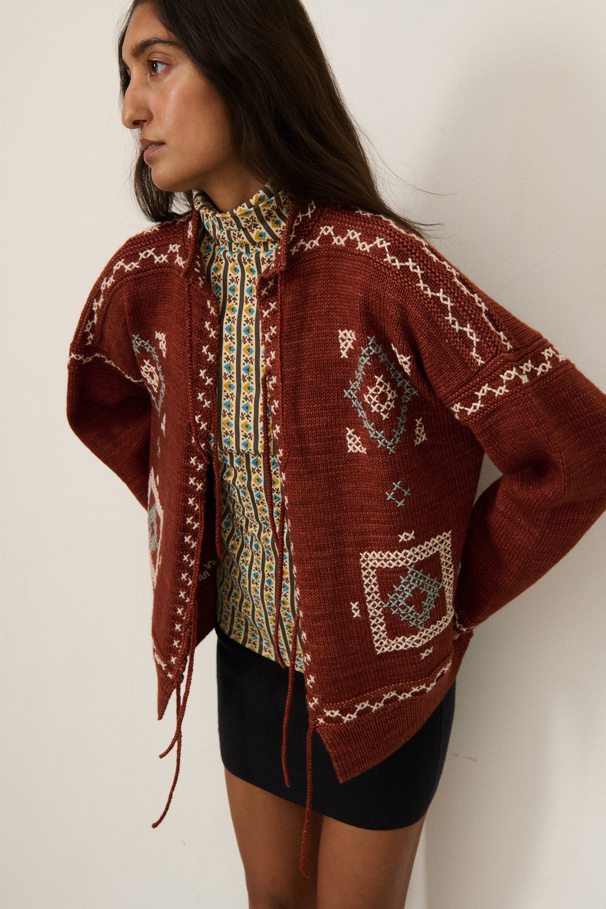 Cross Stitch Bjorn Cardigan - Cedar