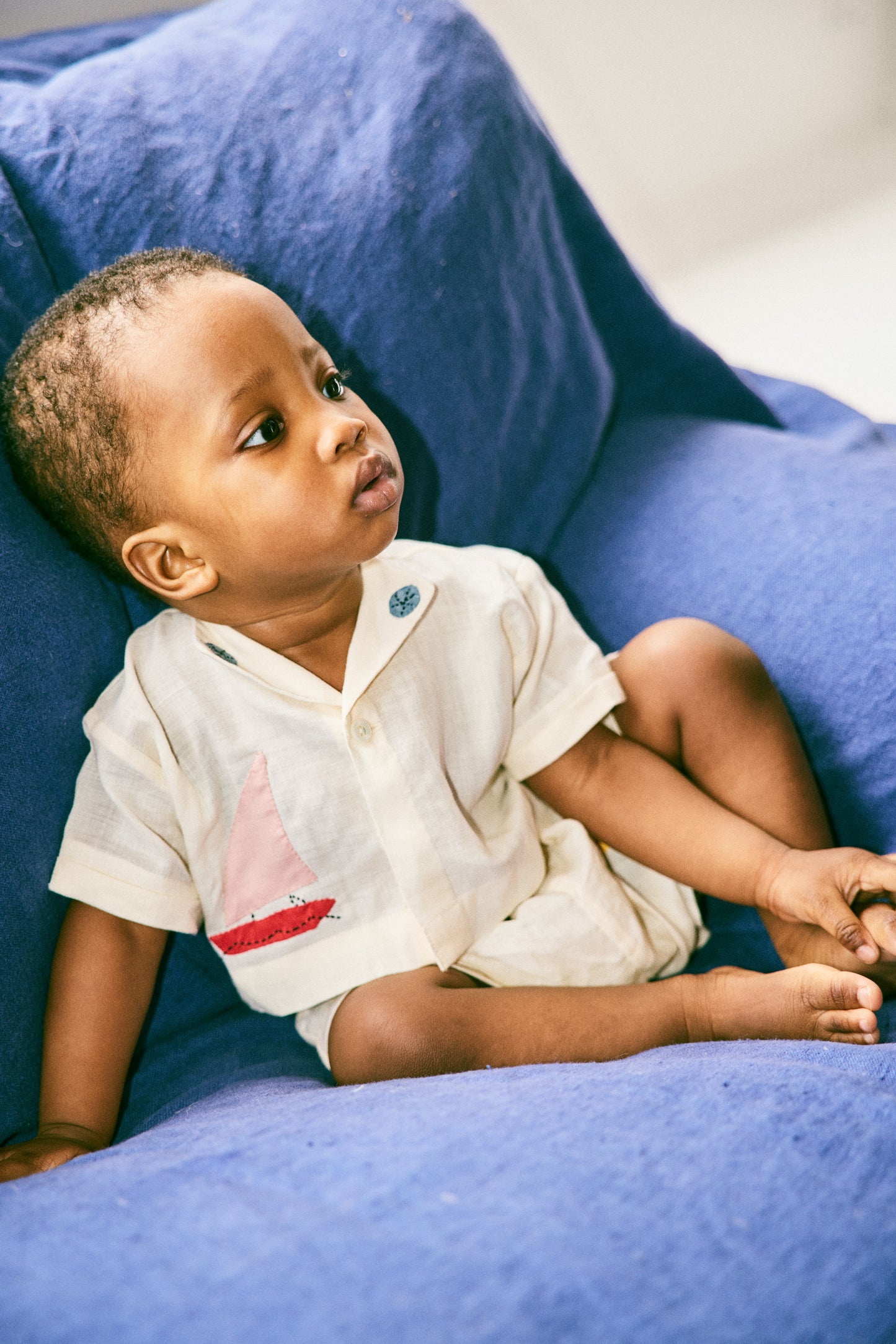 Baby Seaside Button Top