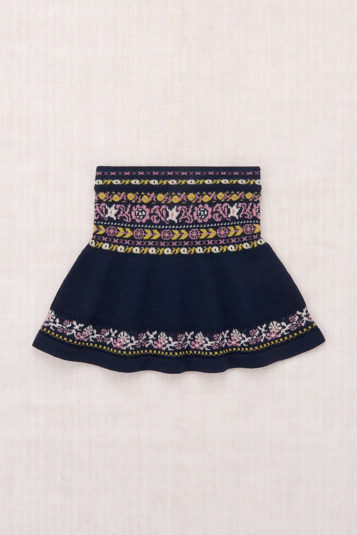 Fiona Skirt - Ink Eyelet Ribbon