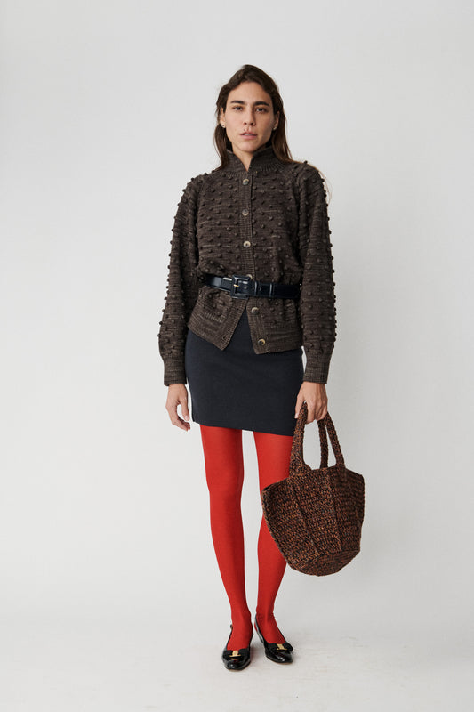 Popcorn Polo Cardigan