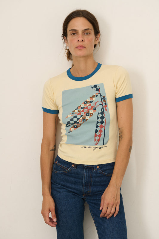 Harvest Ringer Tee - Shortbread