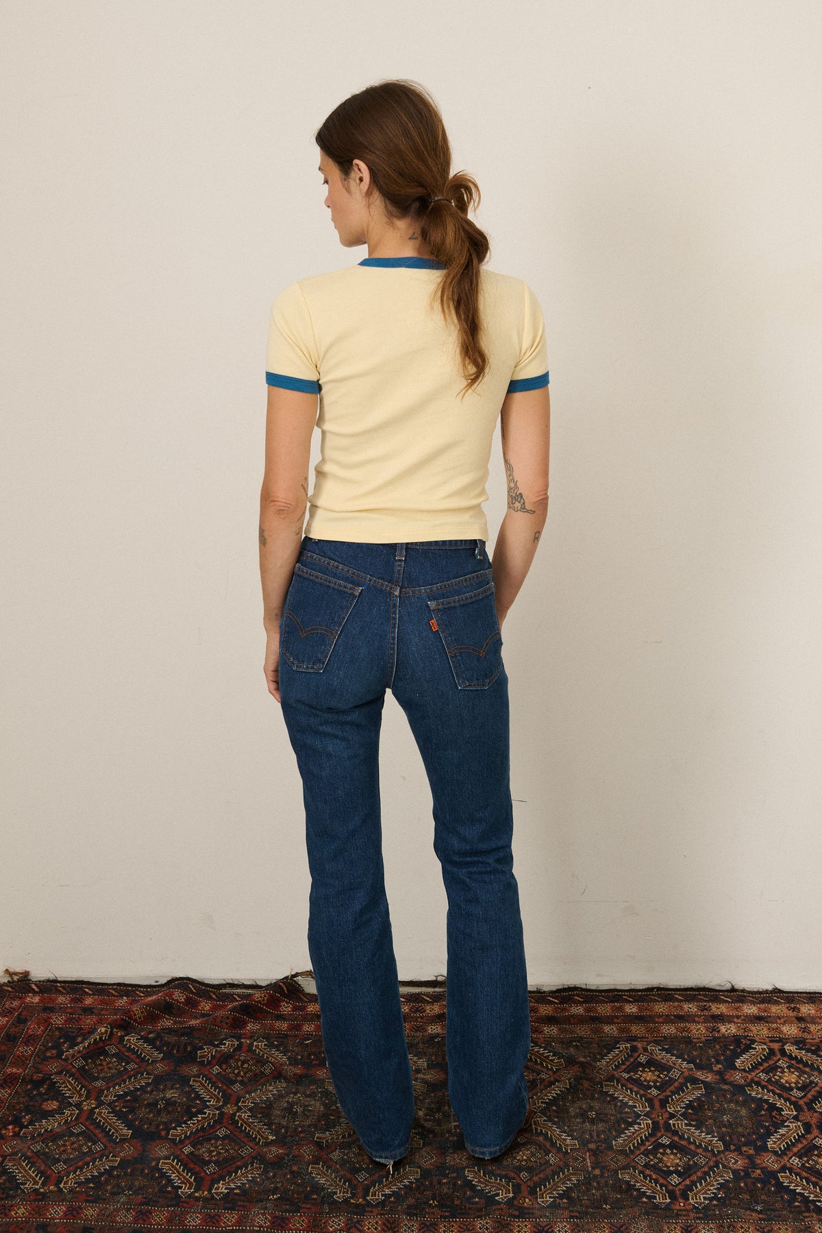 Harvest Ringer Tee - Shortbread