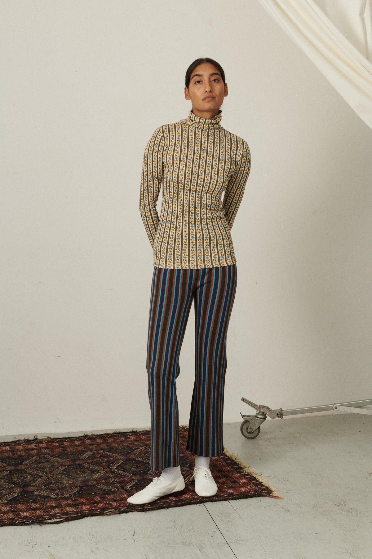 Izzy Pant - Astronomy Kingston Stripe Jacquard