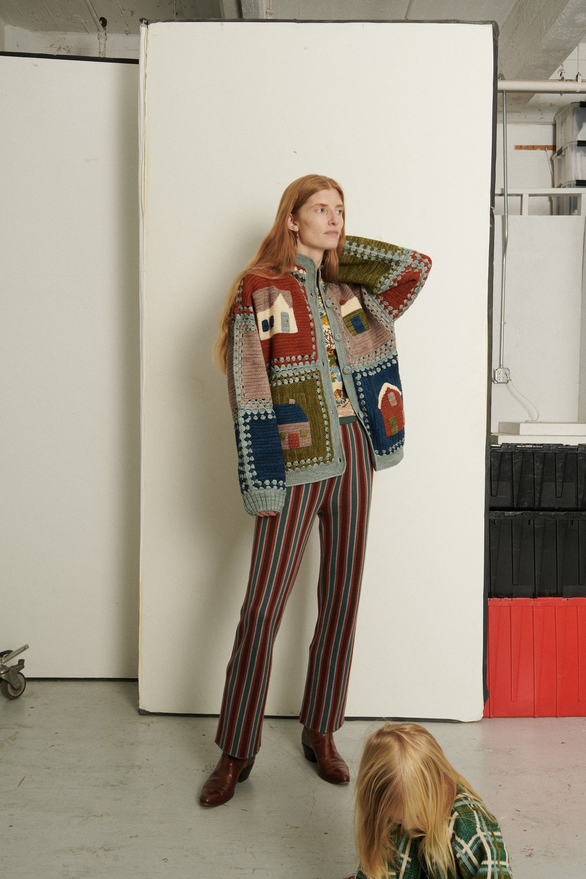 Izzy Pant - Bough Kingston Stripe Jacquard