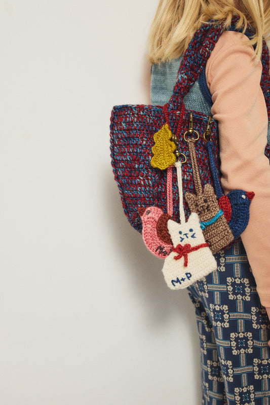 Kitten Bag Charm - Winter Cream