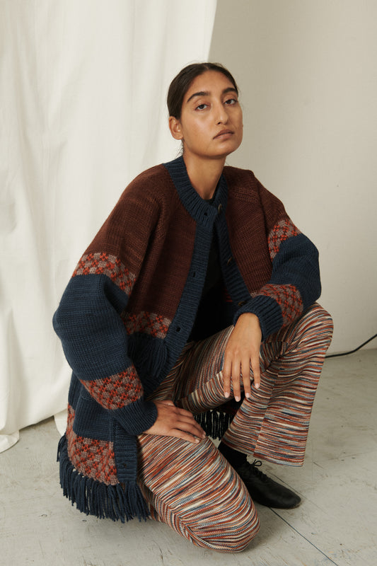 Lore Fringe Jacket - Dark Roast