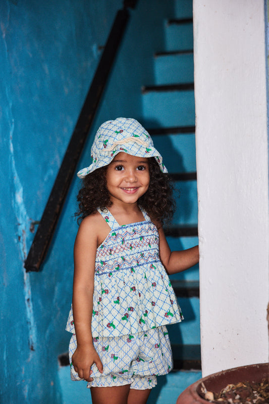 Seersucker Picnic Hat