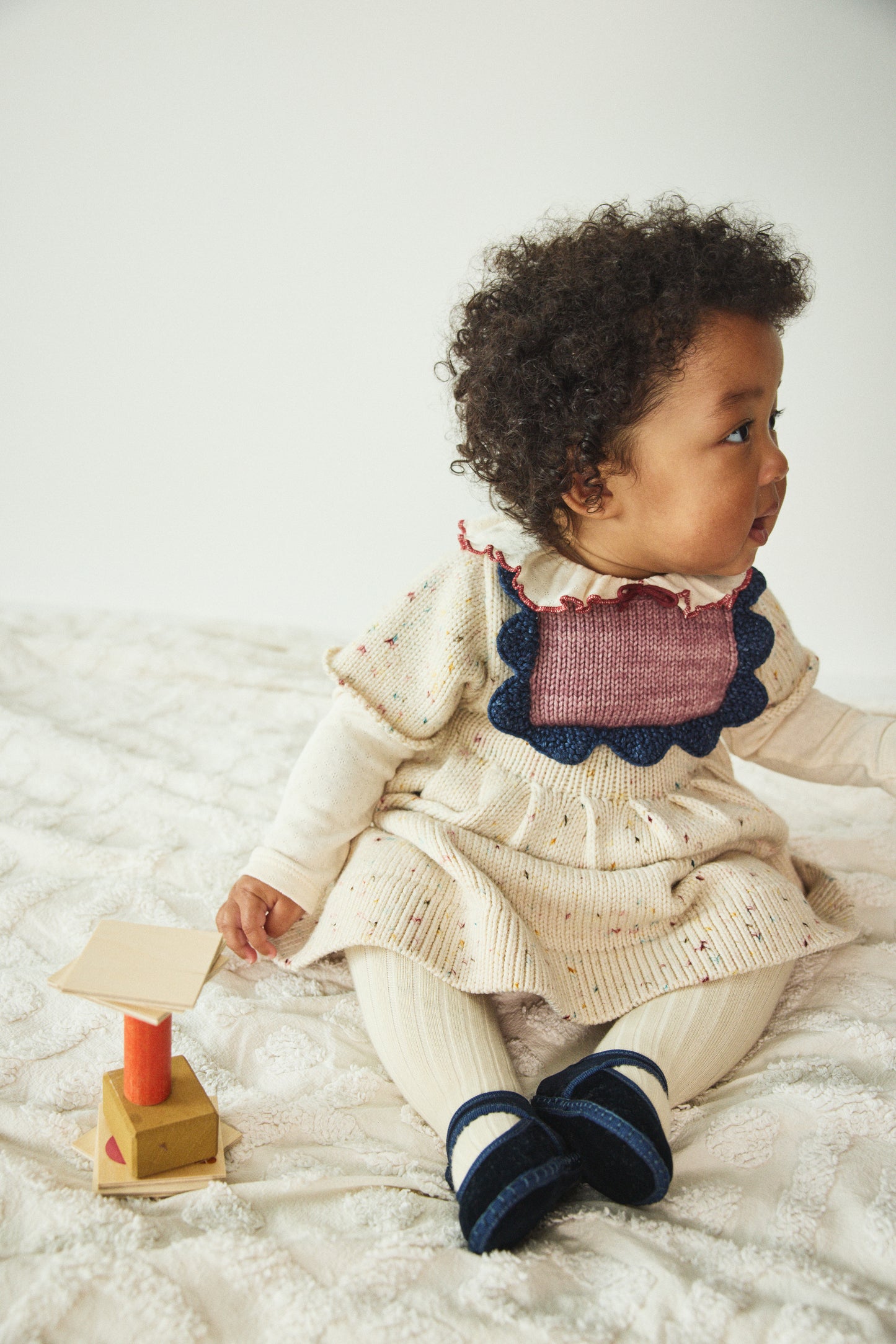 Baby Scallop Bib Dress