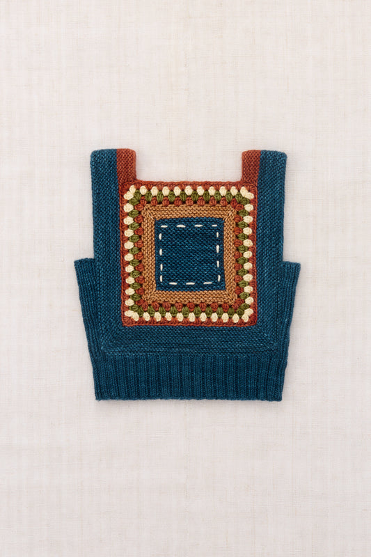Running Stitch Tank - Marine Blue
