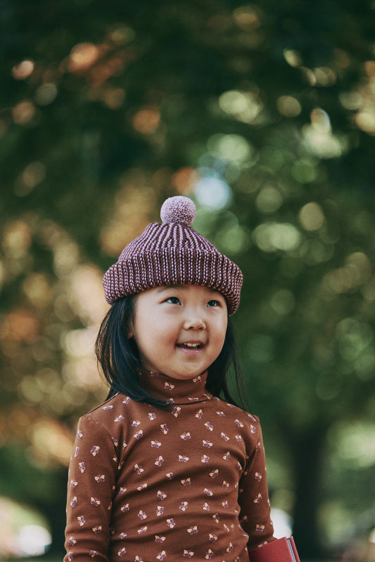 Strata Garter Hat - Antique Rose