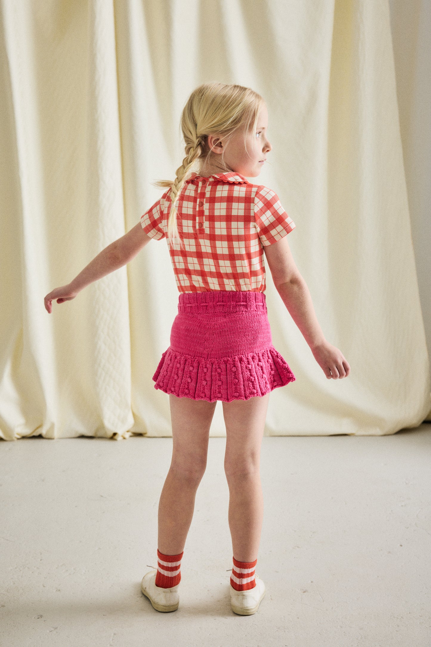 Eyelet Popcorn Skating Skirt