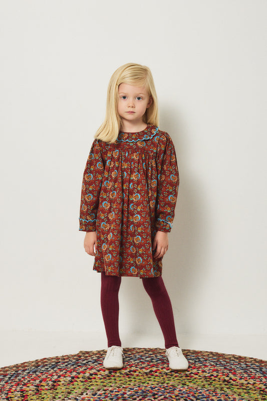 Thora Dress - Cedar Calico Hearts