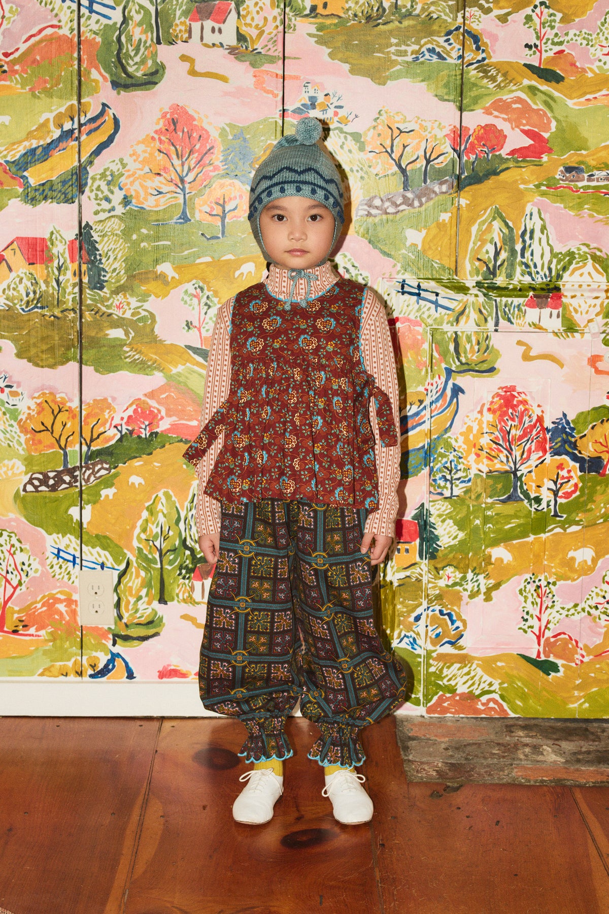 Turtleneck - Candyfloss Little House Floral
