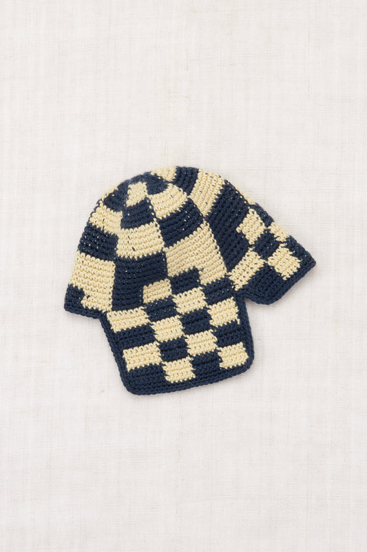 Checkered Crochet Rover Cap