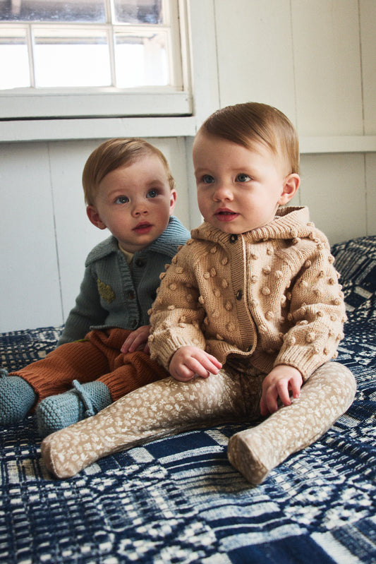 Baby Hooded Popcorn Cardigan