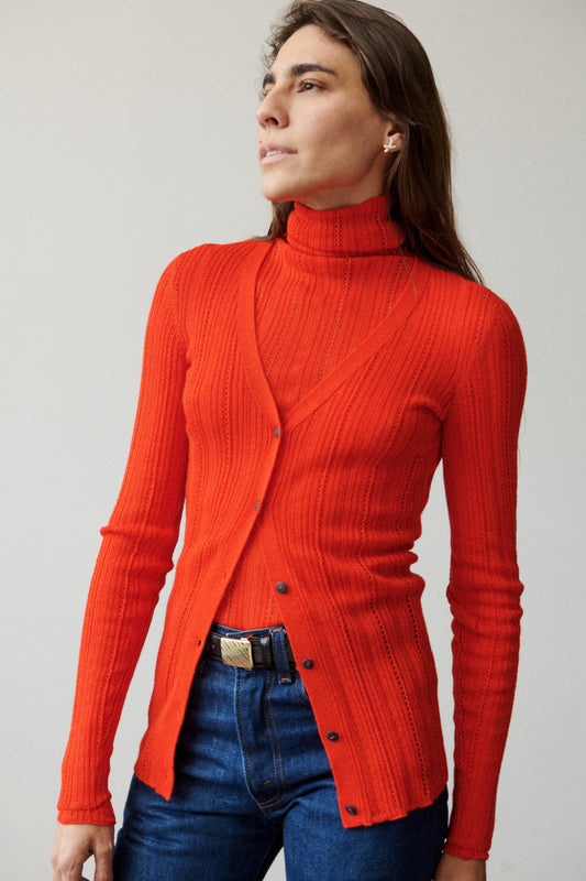 Fluted Lace Bergen Cardigan