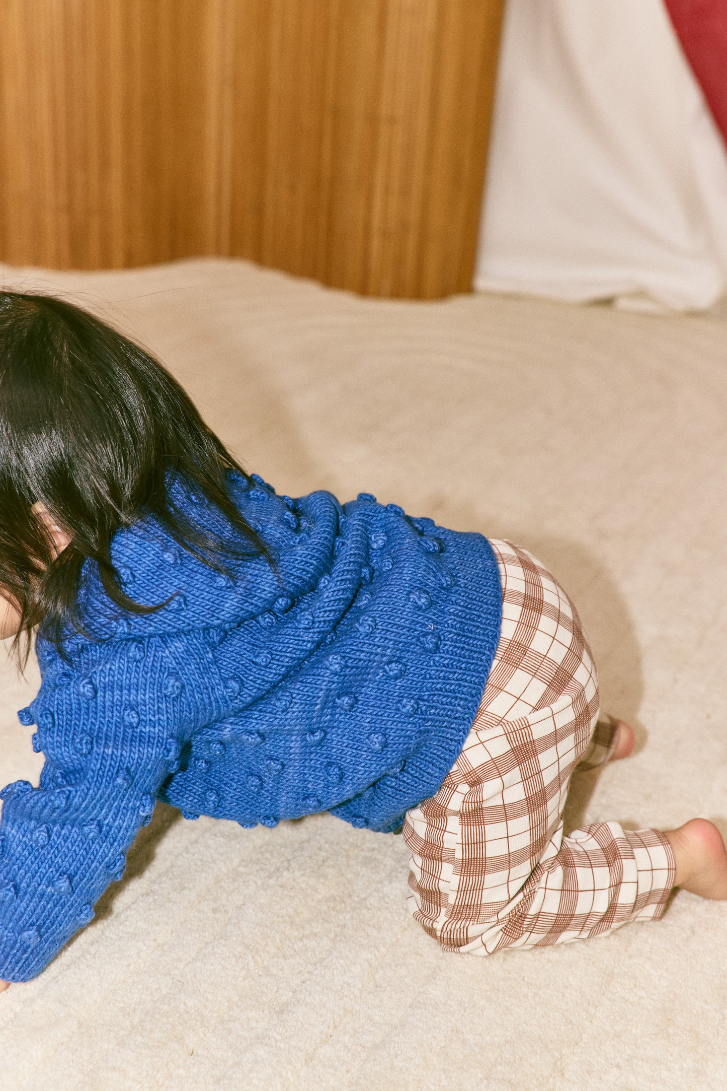 Baby Hooded Popcorn Cardigan