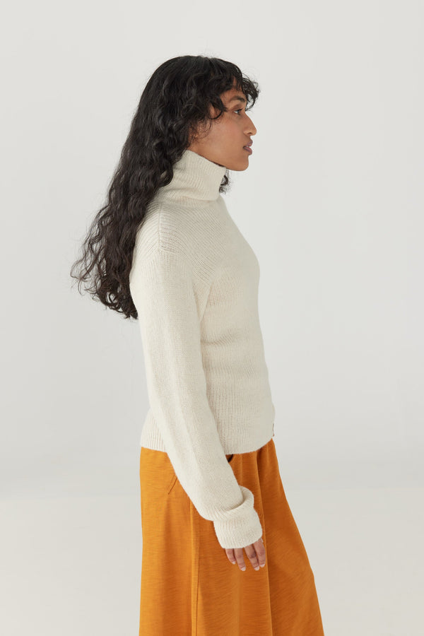 Adult Natural Alpaca Gallery Turtleneck - Misha & Puff