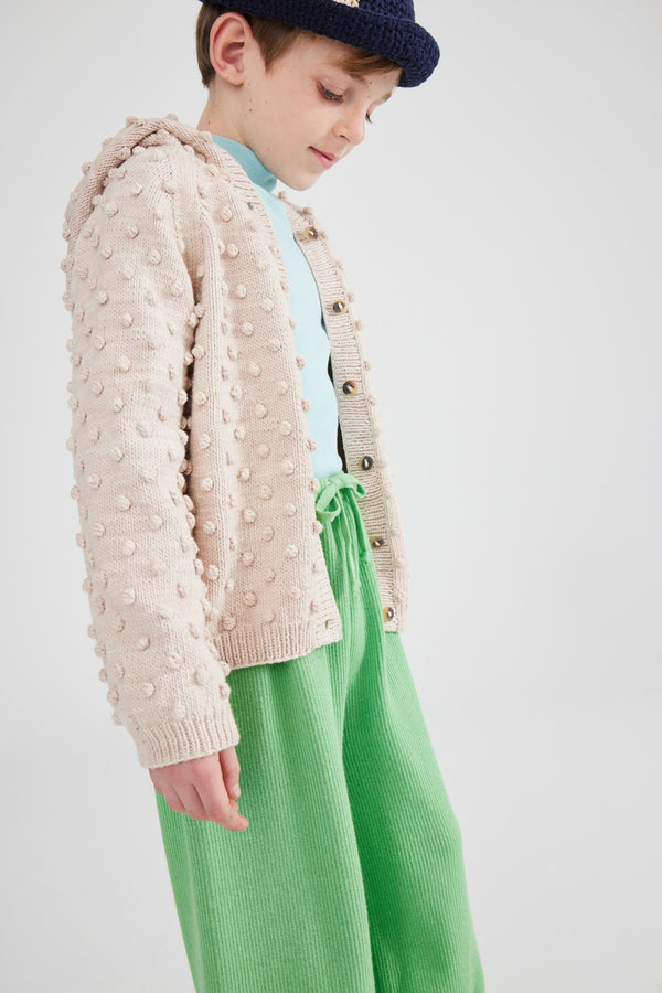 Hooded Popcorn Cardigan - Misha & Puff